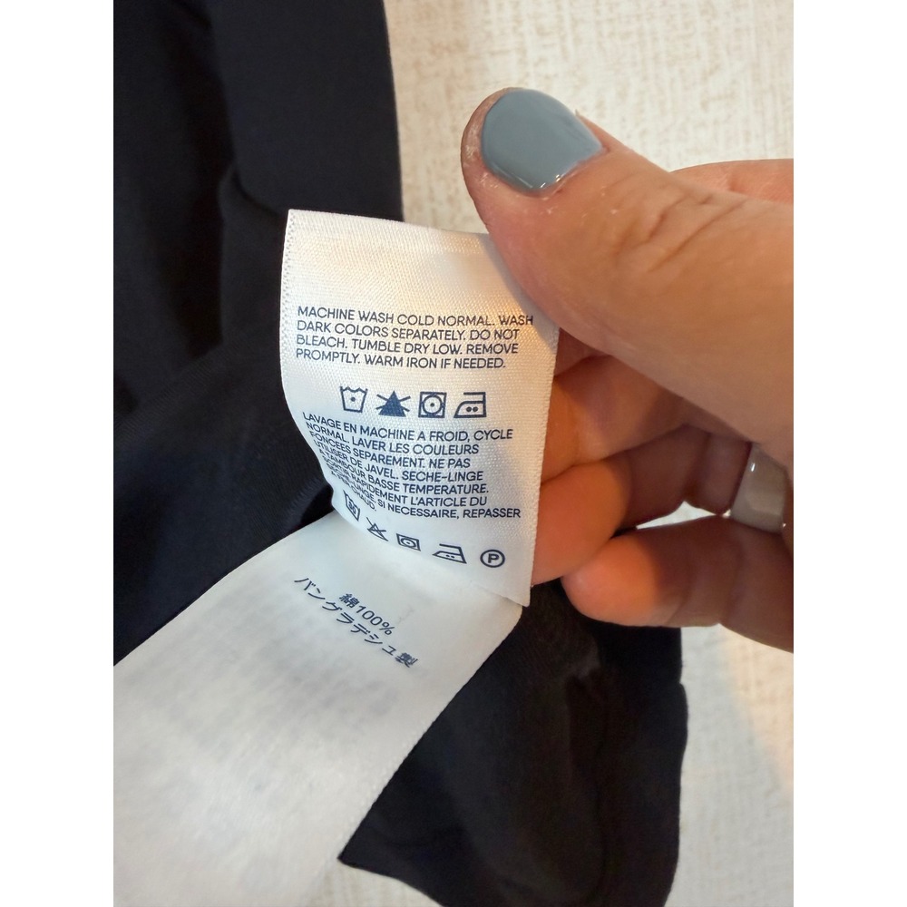 Lands End Womens Black Cotton Scoop Neck Tank Top Sleeveless Shirt Large 14-16 - Picture 4 of 7